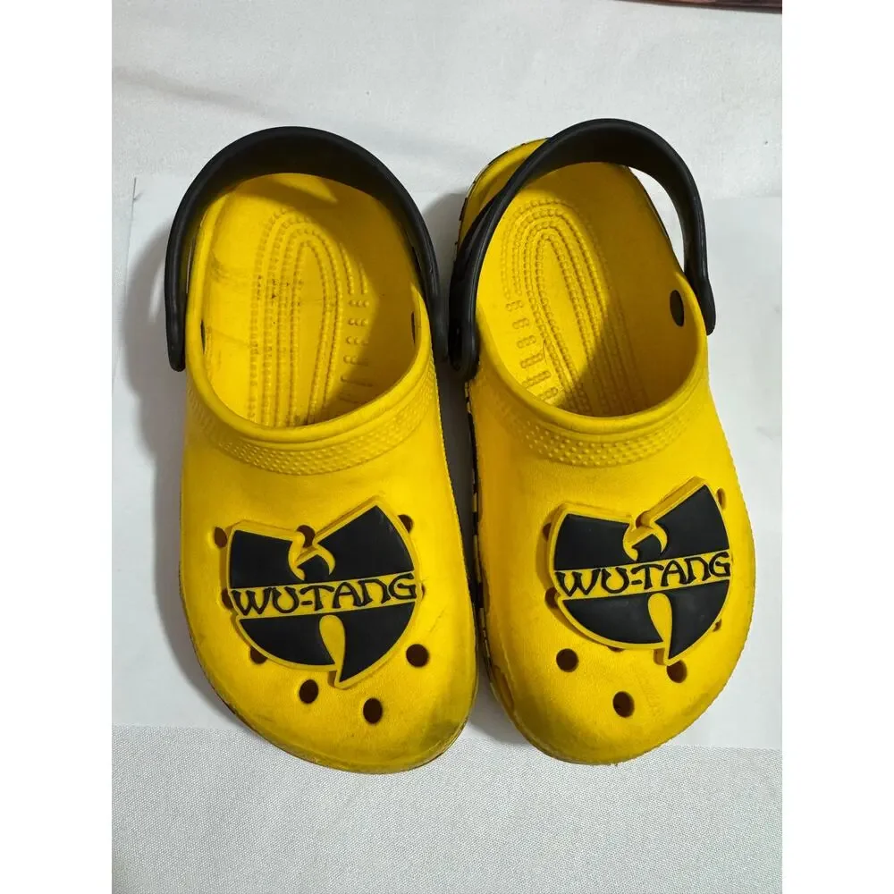 Classic Crocs Wu-Tang Clan Kids Size J1 Yellow Black Clog